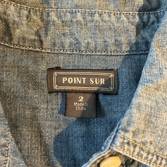 Point Sur J Crew Cotton Denim Shirt 2 - Picture 2 of 3